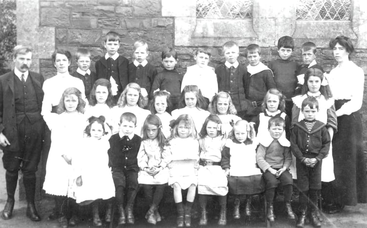 Herbert Shephard, likely Winifred Churchill and to the right, Gladys Shephard before leaving Timberscombe in 1914