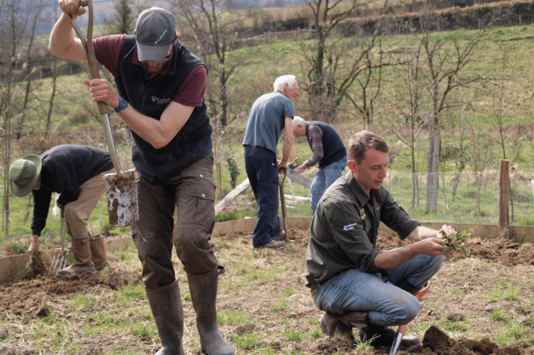 Planting at Exmoor National Park's tree nursery - the ENPA have launched an ambitious new management plan