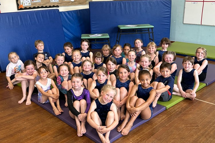 Young gymnasts who took part in the Year 1 & 2 competition 