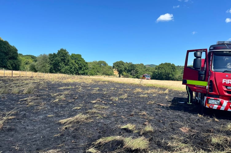 Firefighters tackle two fires near a railway line in Crowcombe