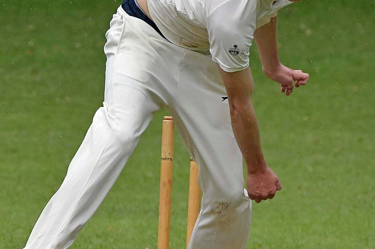 Charlie Crossley in action for Sampford Arundel this season