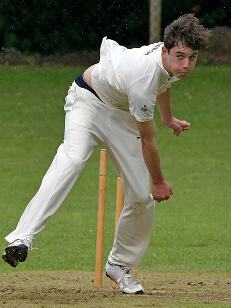 Charlie Crossley in action for Sampford Arundel this season
