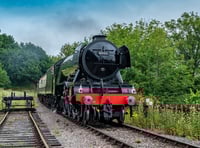 Iconic locomotive Flying Scotsman departs West Somerset