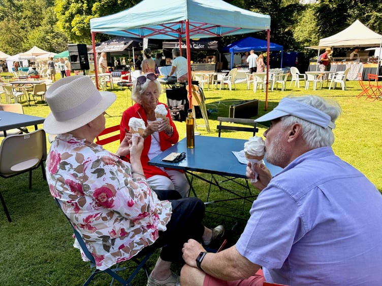 Ice creams were popular with visitors coping with the heat as they enjoyed the annual Dulverton Artisan Food, Drink, and Crafts Festival. PHOTO: Visit Dulverton.