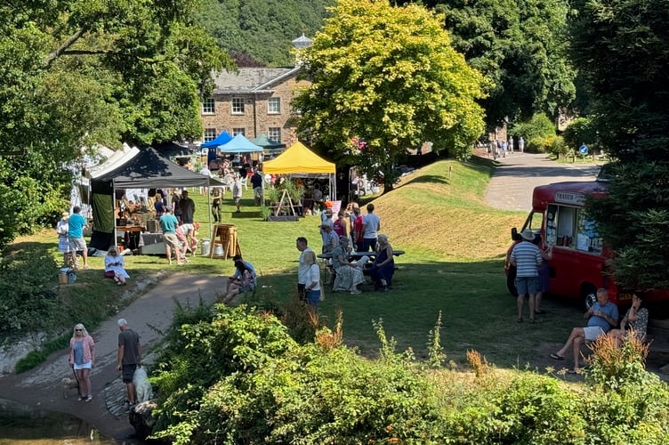 The scenic banks of the River Barle, in Dulverton, hosted the town's annual artisan food, drink, and crafts festival. PHOTO: Visit Dulverton.