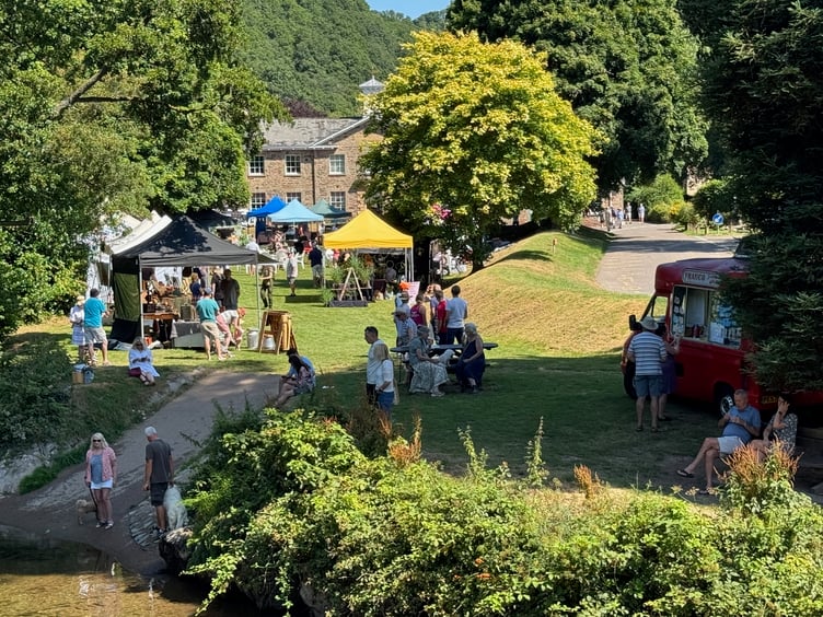 The scenic banks of the River Barle, in Dulverton, hosted the town's annual artisan food, drink, and crafts festival. PHOTO: Visit Dulverton.