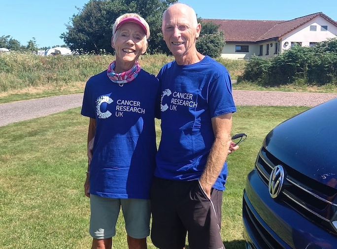 Minehead couple Bob and Sue Storey, who have both survived cancer, have walked the South West Coast Path to support Cancer Research UK.