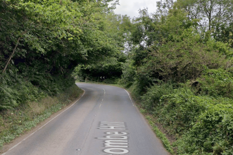 The A396 Cutcombe Hill where a school coach trip ended in tragedy. PHOTO: Google Maps.