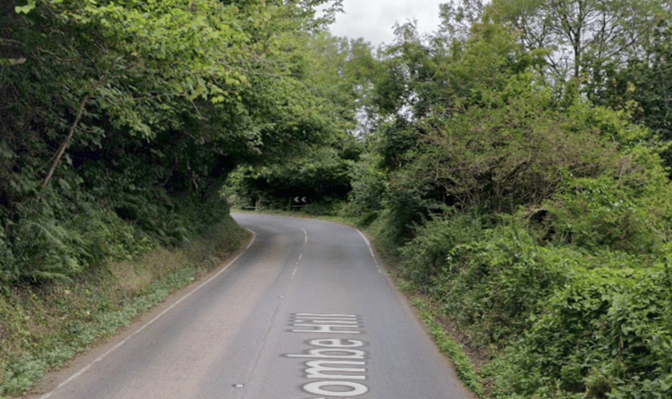 The A396 Cutcombe Hill where a school coach trip ended in tragedy. PHOTO: Google Maps.