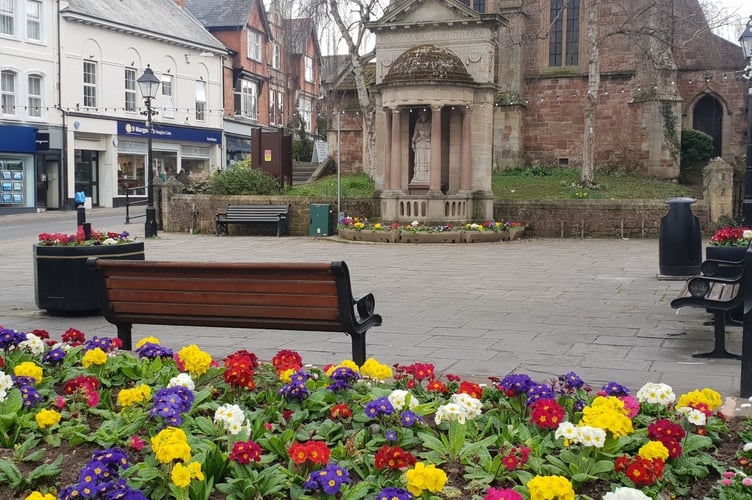 Wellington Square, Minehead, where a service of reflection is being held on Sunday for those affected by last week's fatal school coach crash.