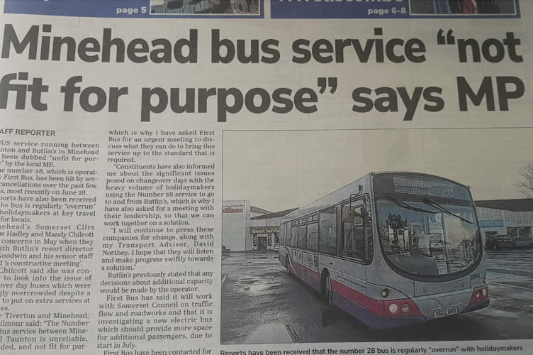 How the Free Press reported a recent bus service outburst from MP Rachel Gilmour.