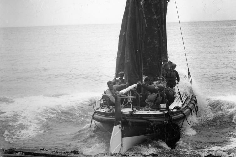 The last launch of Minehead's wooden lifeboat, captured by photographer Ernest Kille, whose work is now being exhibited in the town until August 9.