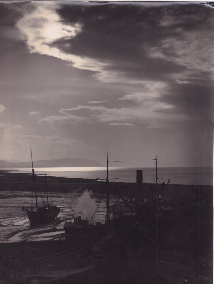 Minehead Harbour, photographed a century ago by Ernest Kille.