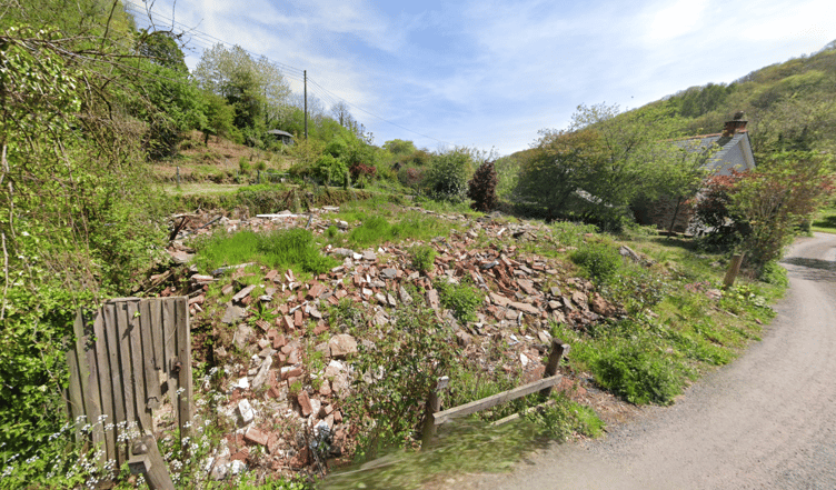 The derelict plot near Brompton Regis after the demolition of the ruins of Malcolm Baker's house where he died in a fireball explosion. PHOTO: Google Maps.