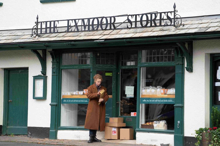 Mirja Turestedt, as Maria Holinek, filming in Exford for 'Unmoored'.
