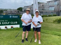 Past captains tee off as part of competitions taking place in Minehead