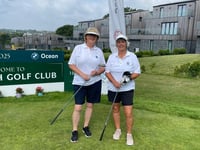 Past captains tee off as part of competitions taking place in Minehead
