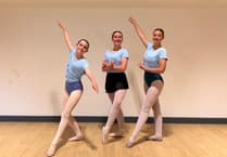 Young Minehead trio dance their way into English Youth Ballet show