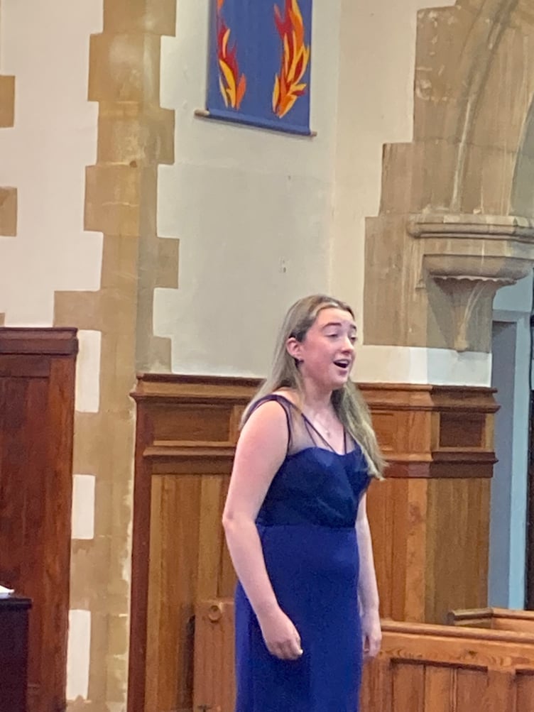 Ginevra Dobson helps open this year's Minehead and Exmoor Music Festival. PHOTO: Elizabeth Atkinson.