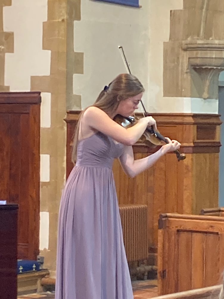 Matilda White performing in Minehead Methodist Church during the opening of the Minehead and Exmoor Music Festival. PHOTO: Elizabeth Atkinson.