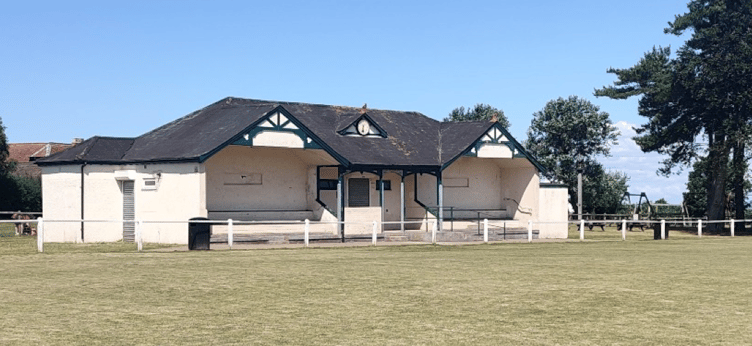 Watchet Football Club's 'dugouts' would be in front of the war memorial recreation ground pavilion. PHOTO: Kelvin Rufus Ltd.