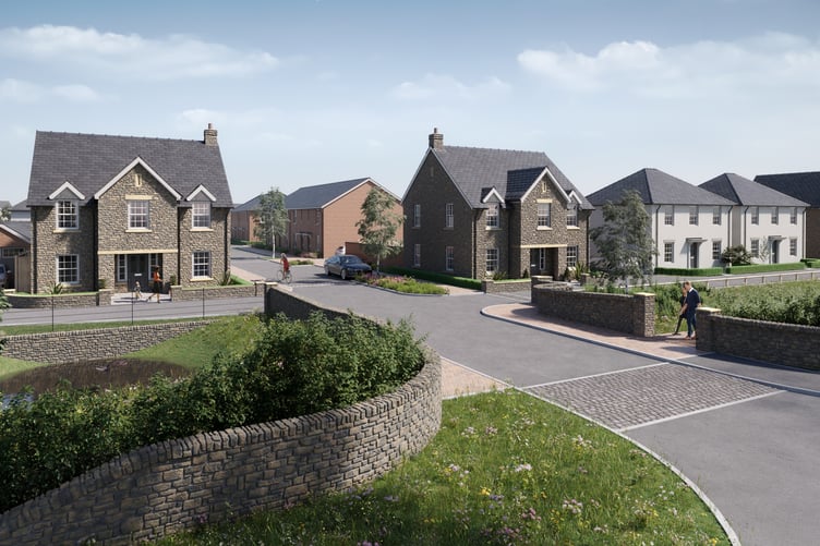A computer generated image of how Edenstone’s Underwood Gardens development in Watchet should look. IMAGE: Edenstone.