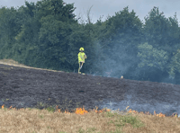 Third grass fire in week as temperatures stay high