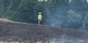 Third grass fire in week as temperatures stay high