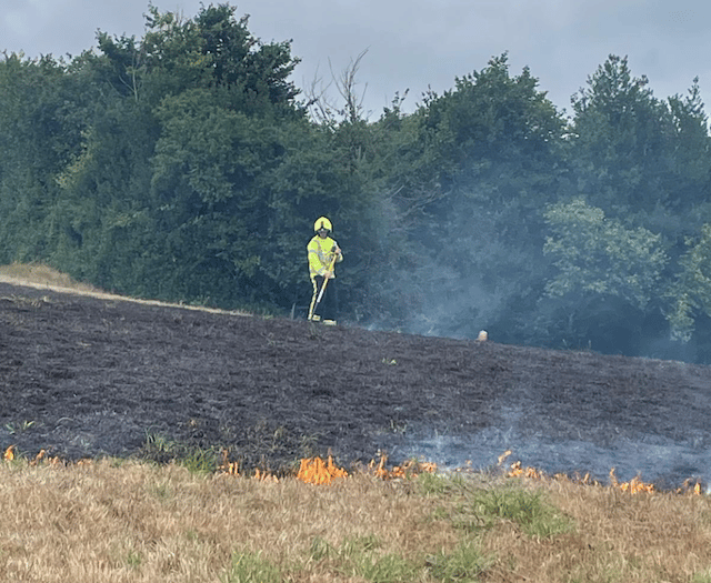 Third grass fire in week as temperatures stay high