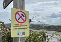 Refreshed signage to discourage irresponsible fossil hunting on Watchet beaches