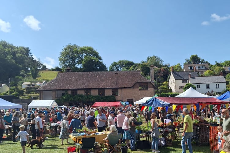 Roadwater's annual village fete was held under blue skies and sunshine as visitors flocked from near and far to help raise thousands of pounds. PHOTO: Mary Coles.