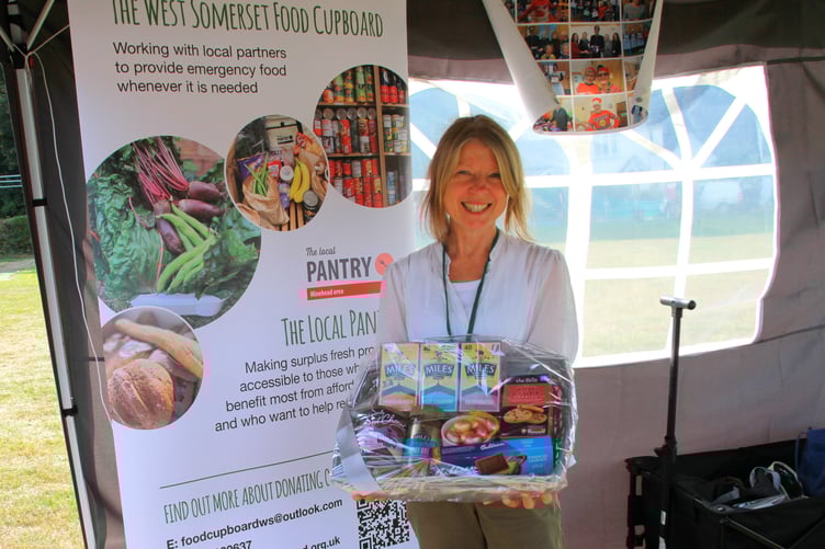 The West Somerset Food Cupboard was represented at Porlock Country Fair by Clare Walsh.