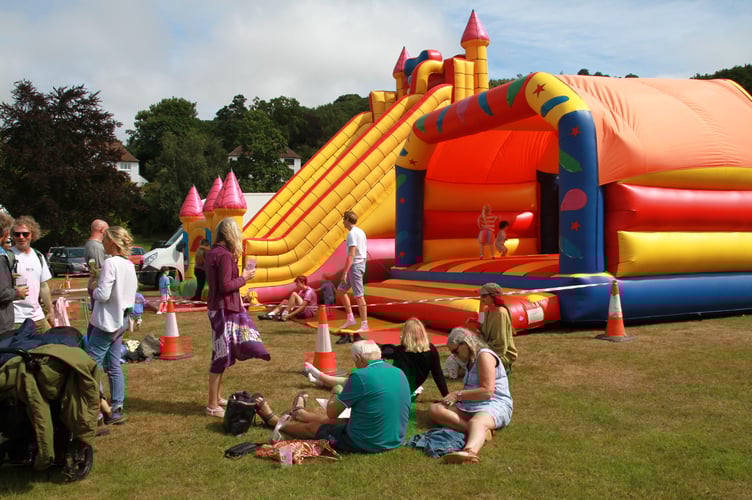 Bouncy castles provided some of the fun for children attending this year's Porlock Country Fair. PHOTO: George Ody.