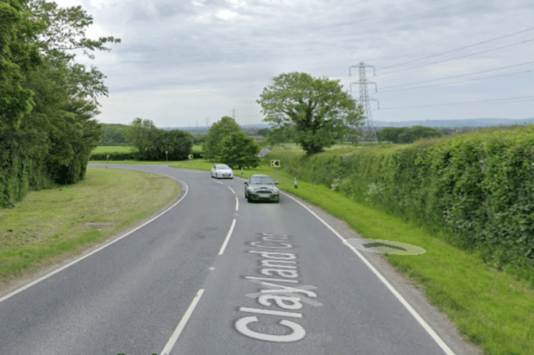 Claylands Corner, Stogursey, where a car crashed into and destroyed a speed indicator device the first time it was used. PHOTO: Goole Maps.