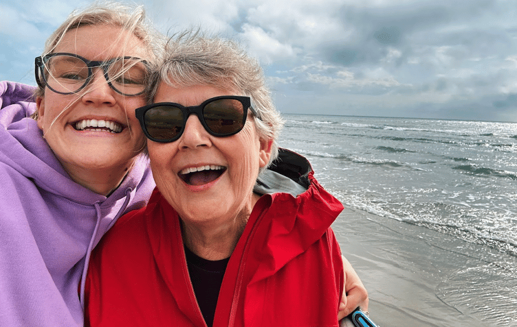 Junior doctor Meg Pragnell, who is attempting a world record 15 middle distance triathlons in 15 days, pictured with her mother, to whom she donated a kidney.