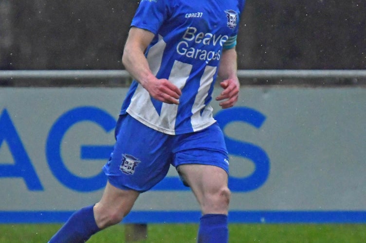 Stefan Phillips - involved in several of Minehead's moves in the first half 