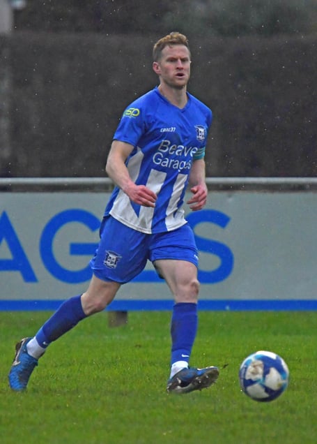 Stefan Phillips - involved in several of Minehead's moves in the first half