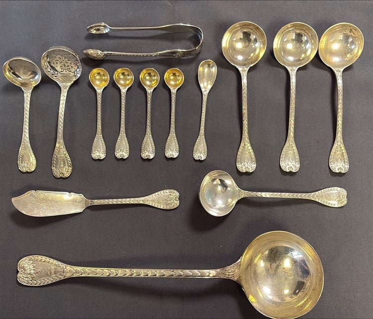 A desirable rarity, part of an extensive Victorian silver canteen of cutlery from west Somerset which sold for just shy of £10,000 at a GTH auction.