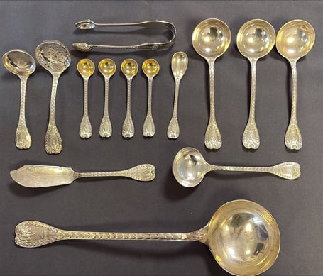 A  desirable rarity,  part of an extensive Victorian silver canteen of cutlery from west Somerset which sold for just shy of £10,000 at a GTH auction.