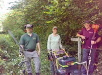 Team working hard to keep walking routes open and clear