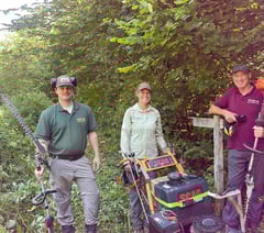 Team working hard to keep walking routes open and clear