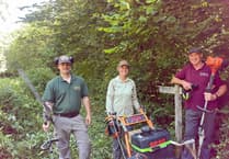 Exmoor footpaths and bridleways network being cut back for summer walkers and riders