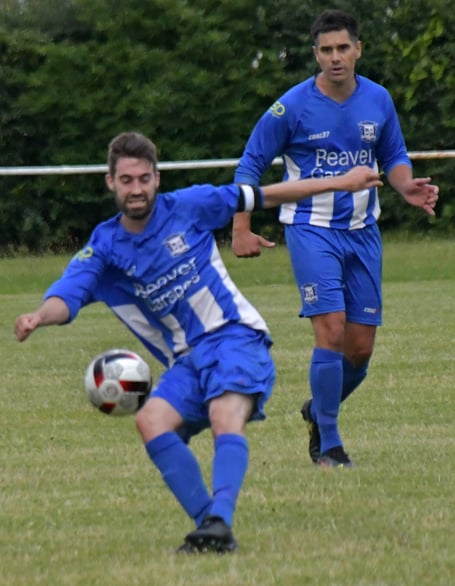 Guy Burns - close to scoring a third goal for Minehead