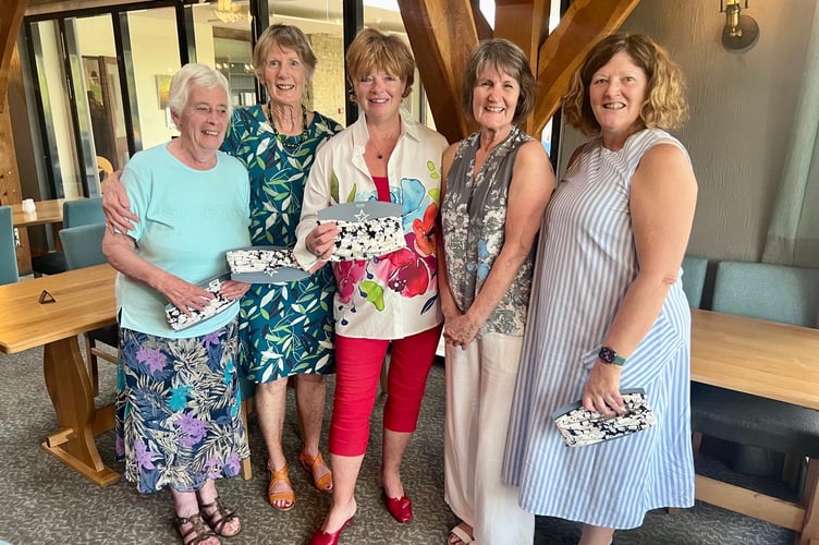 Enmore Ladies' away day winners - Anne Weston, Beth Ratcliffe, Shanni Whisler, Lorraine Taylor ( Lady Captain) and Deborah Perry