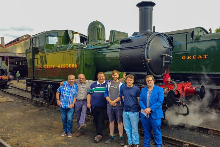 West Somerset Railway volunteers attended the relaunch in Didcott of the restored steam locomotive no.1466.