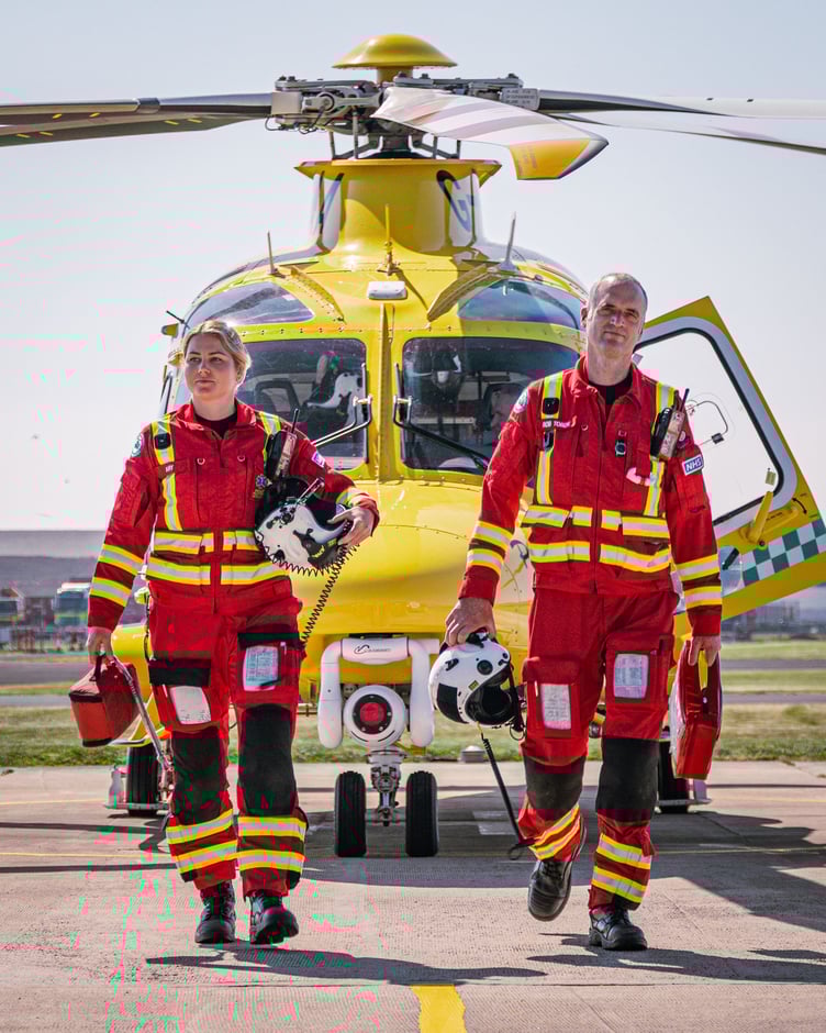 Dorset and Somerset Air Ambulance helicopter pilots.