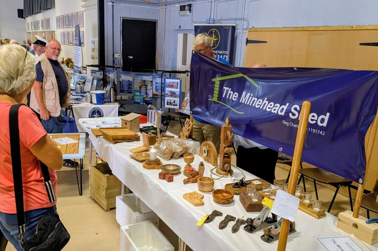 Items were being sold by The Minehead Shed group at the town's 2025 flower show.