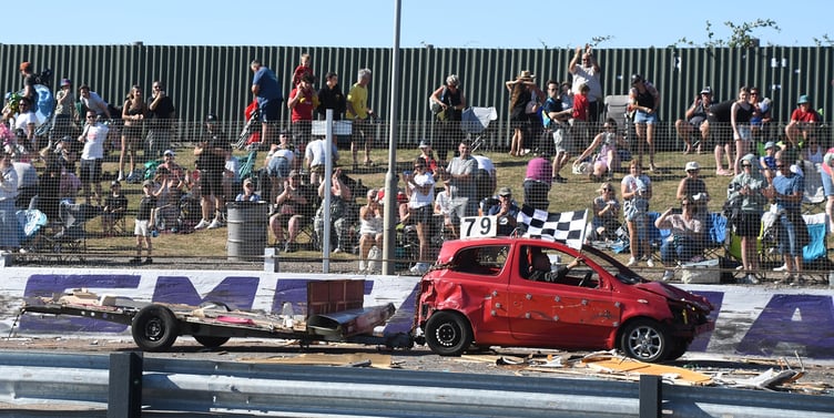 Oscar Berry causes mayhem in the Caravan Chaos race at Smeatharple