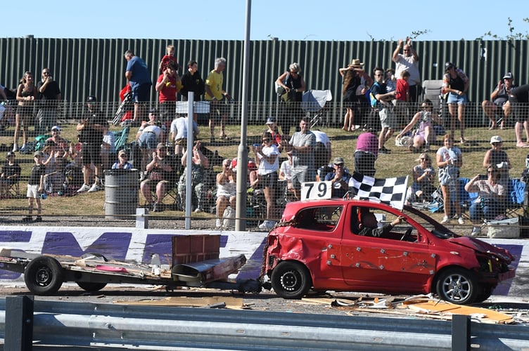 Oscar Berry causes mayhem in the Caravan Chaos race at Smeatharple