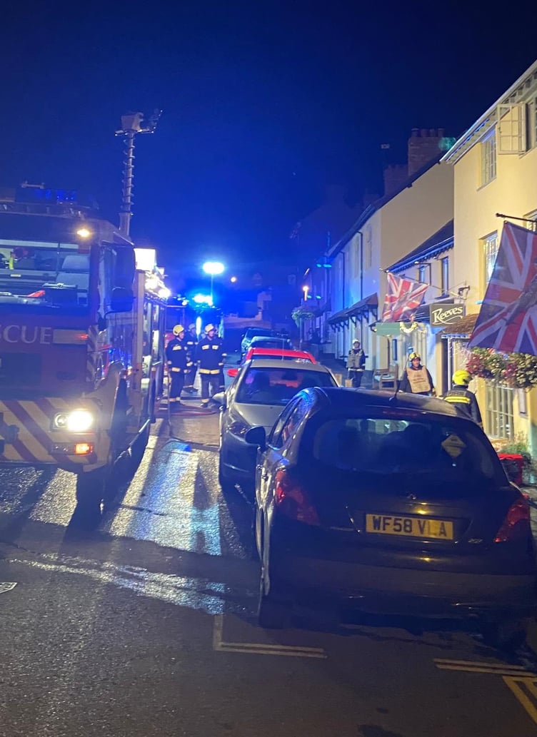 Firefighters spent most of the night battling a blaze in a Dunster restaurant on September 5.